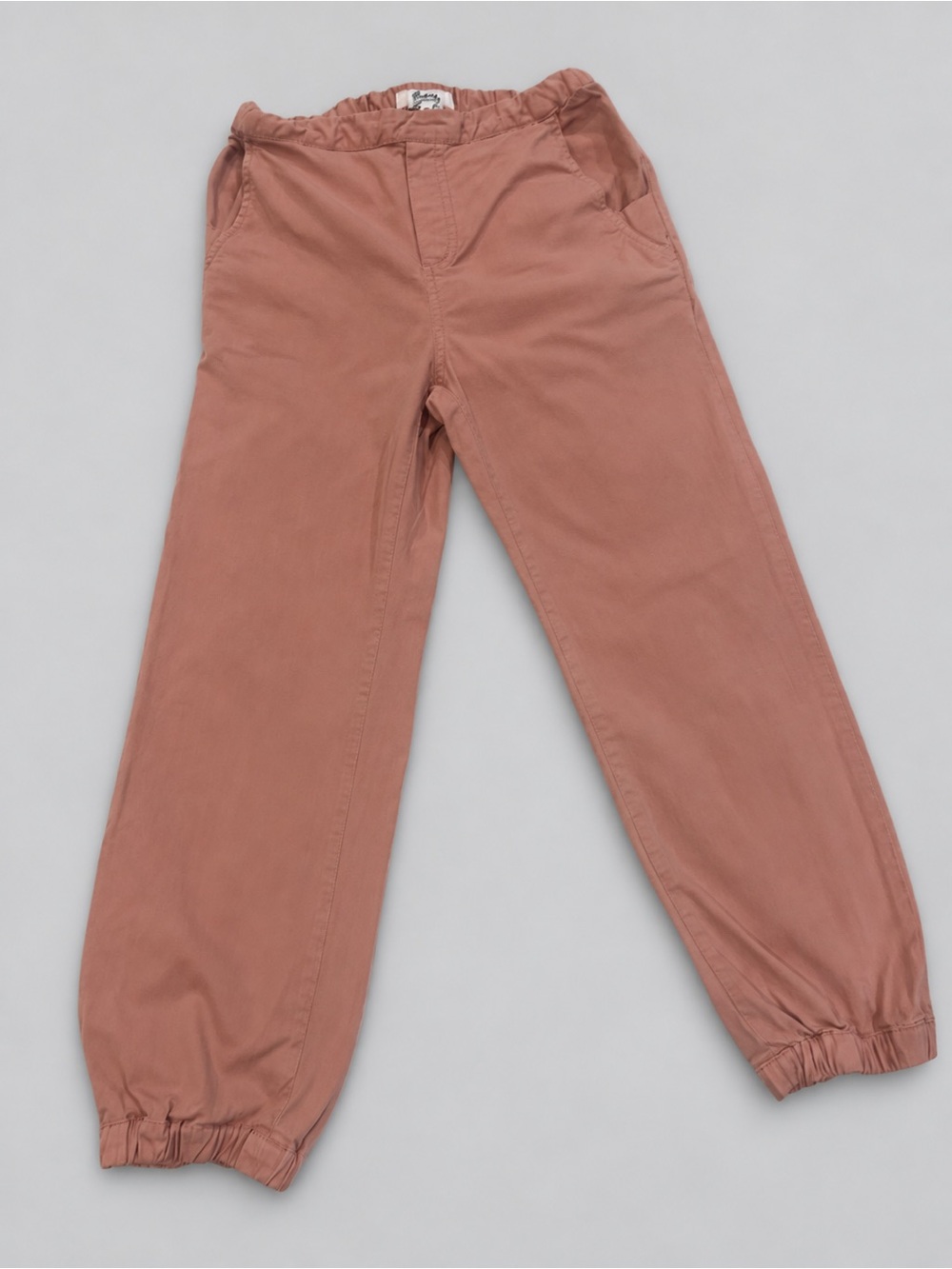 Bonpoint Girls' Rosewood Elastic Hem Cotton Pants